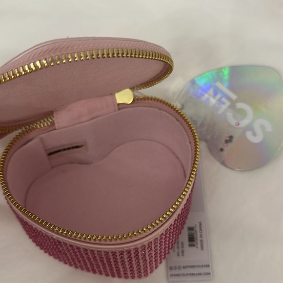 Stoney Clover Heart Jewelry Box Pink Rhinestone - Picture 2 of 4